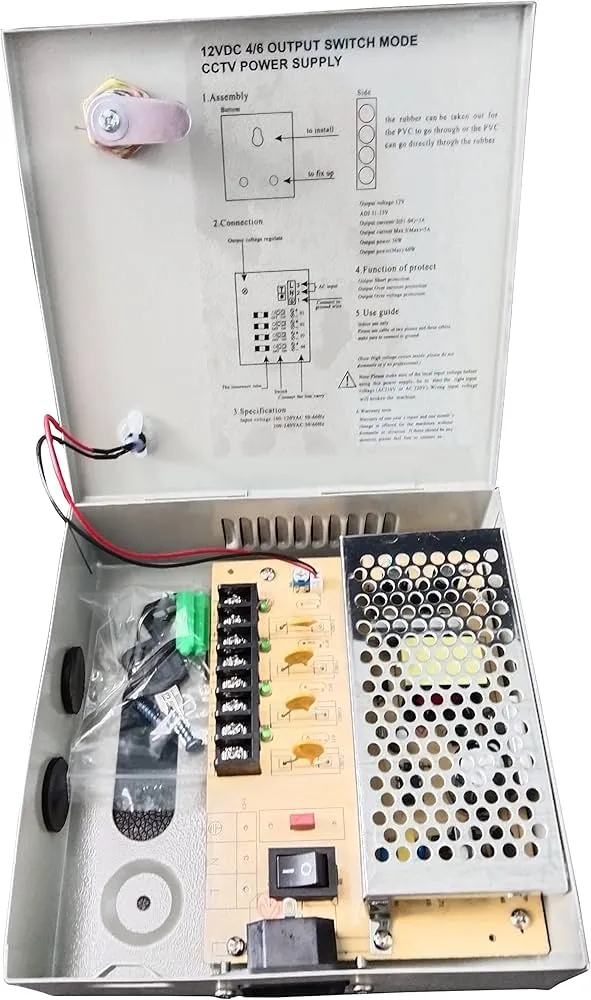 CCTV POWER SUPPLY 12V/4CH 5AMP for Access Control