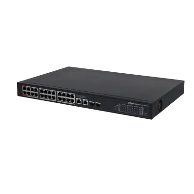 28-Port Unmanaged Gigabit Switch with 24-Port PoE